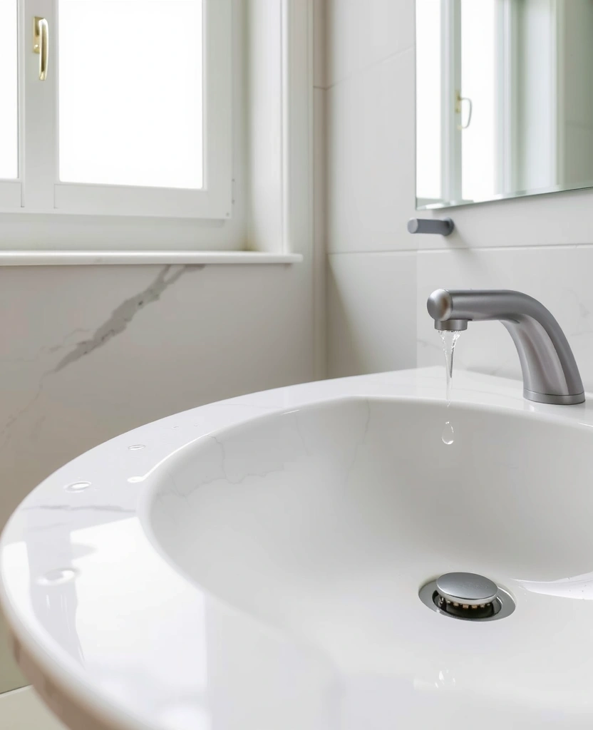 Detail úklidu po hloubkovém čištění v koupelně